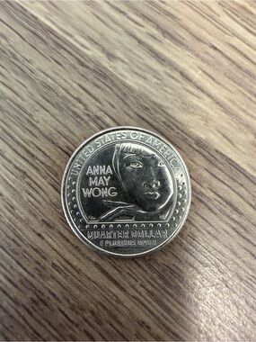 Silver Anna May Wong Commemorative Quarter Coin